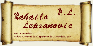 Mahailo Lepšanović vizit kartica